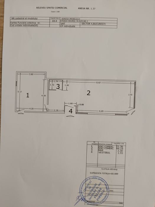 Inchiriez spațiu Apărătorii Patriei