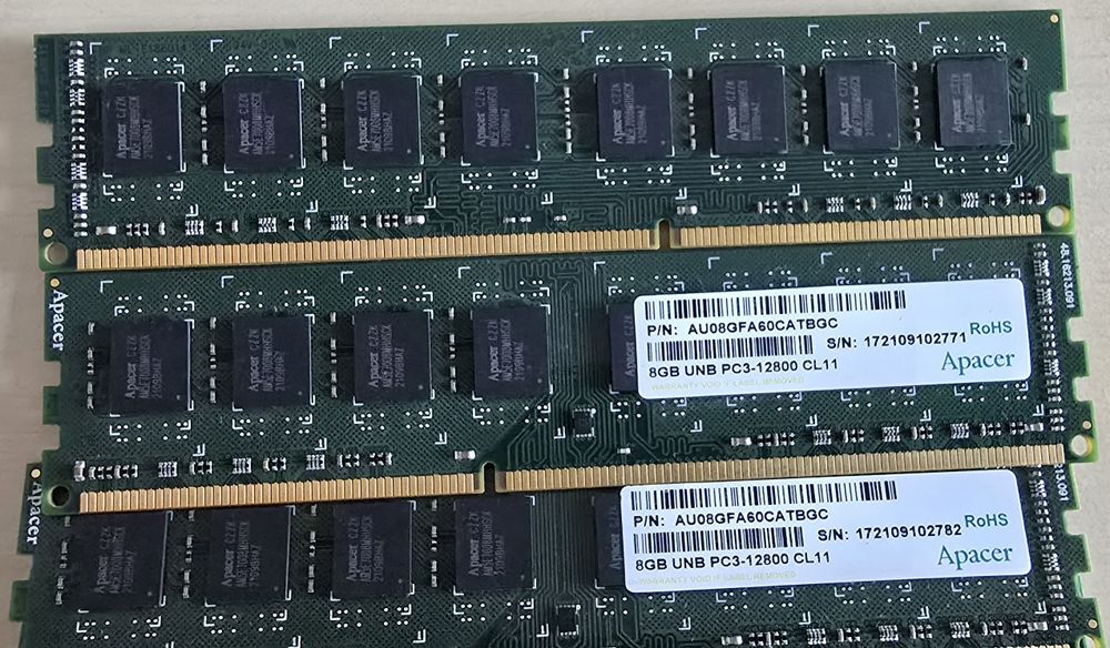 Lot 10 memorii 8gb DDR3