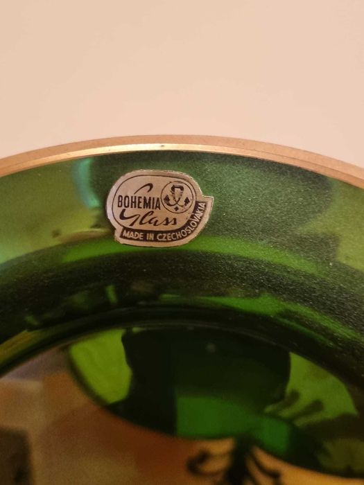 Set 3 piese cristal Bohemia placat cu aur 24k