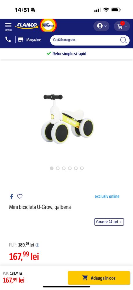 Mini bicicleta de echilibru U-Gow