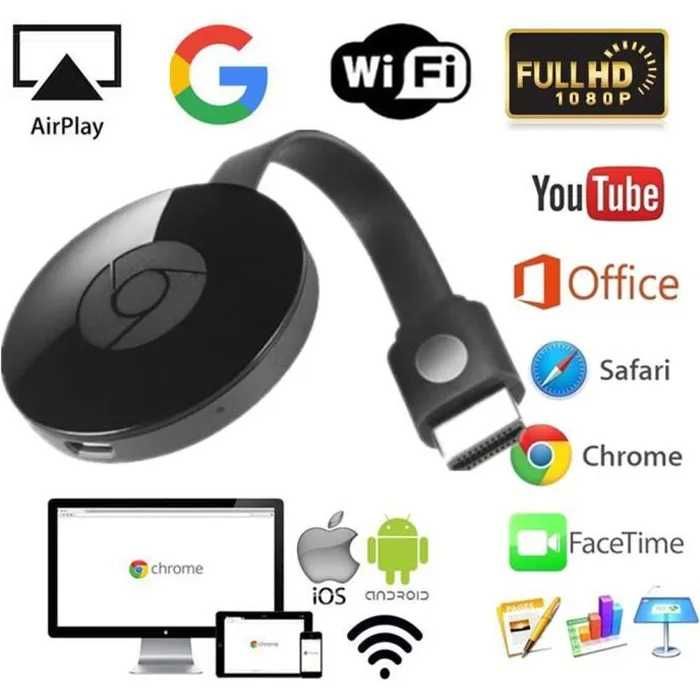 Google Chromecast Smart TV безжично свързване на телефон