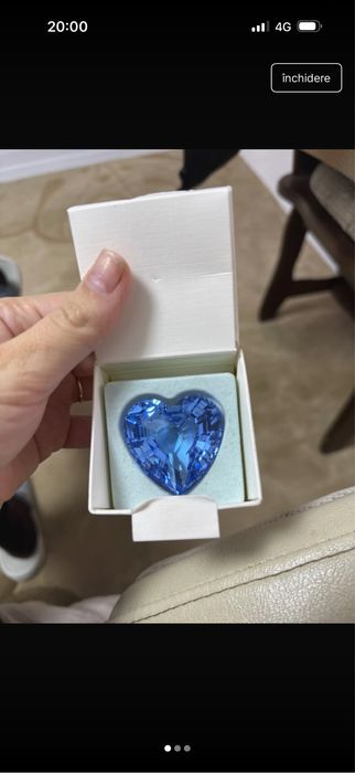 Inima swarovski albastra