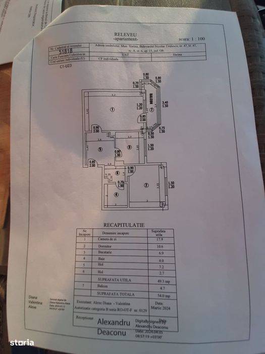 Apartament 2 camere, 54 mp, decomandat, B-dul Nicolae Titulescu