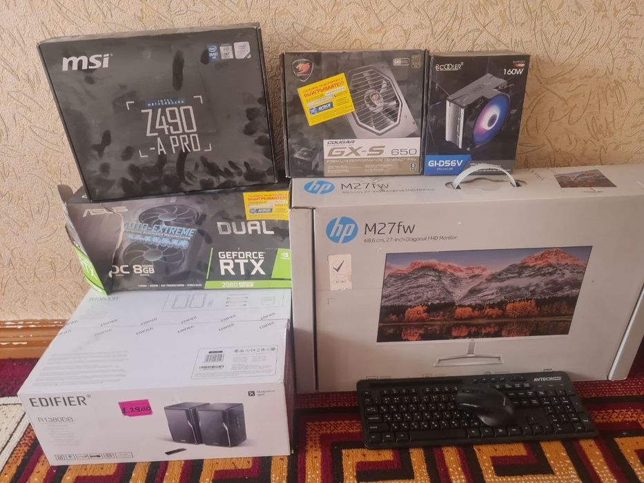 Игровой комп сотилади комплект,монитор 27,системный блок,ва клавиатура