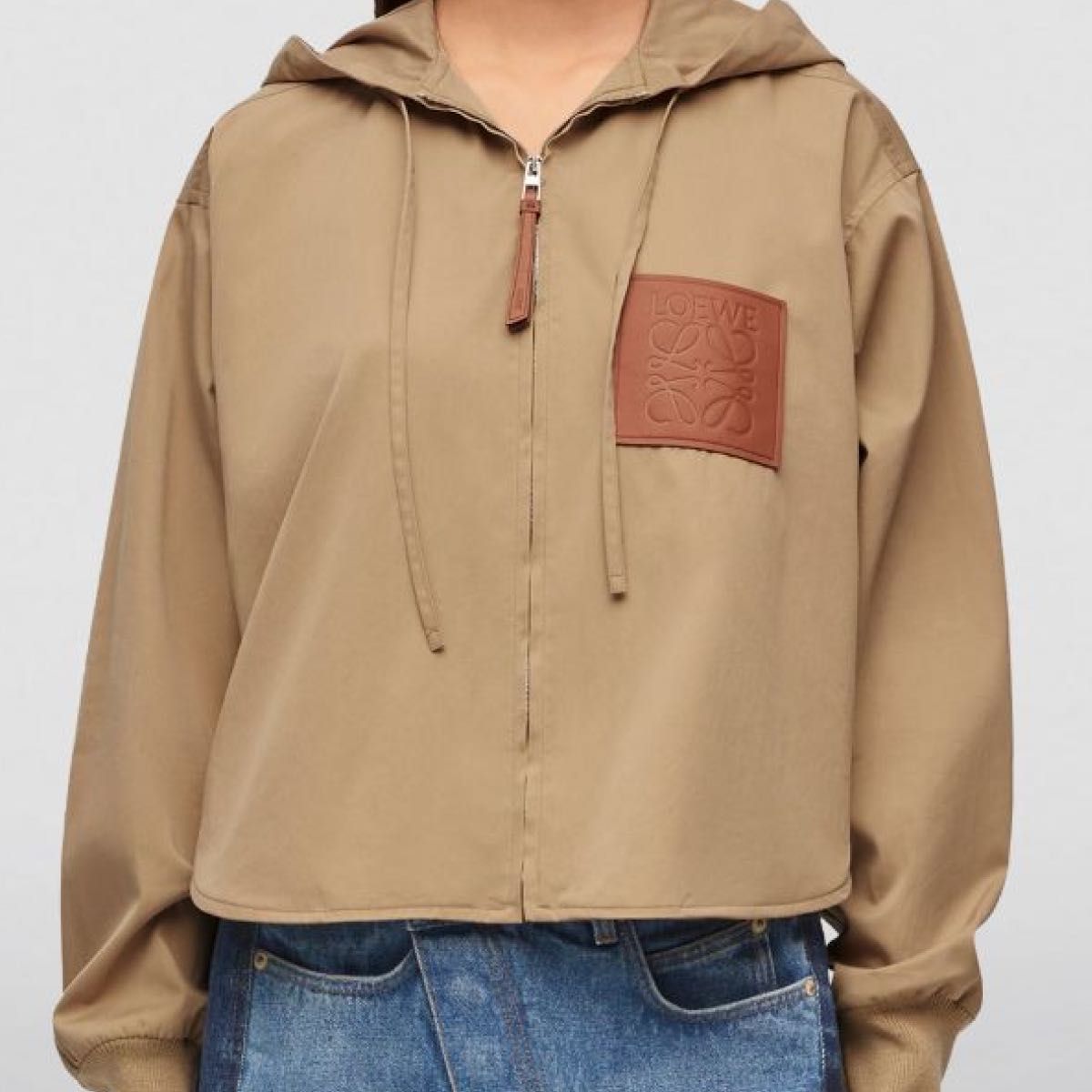 Легкая модная куртка LOEWE. Anagram Zip-Up Hoodie