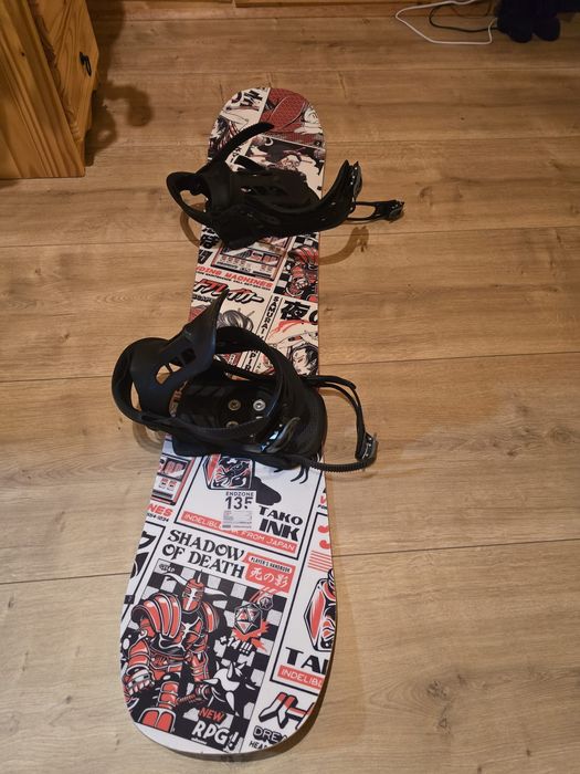 Snowboard Endzone Jr. 135 cm.+legaturi 100 black L