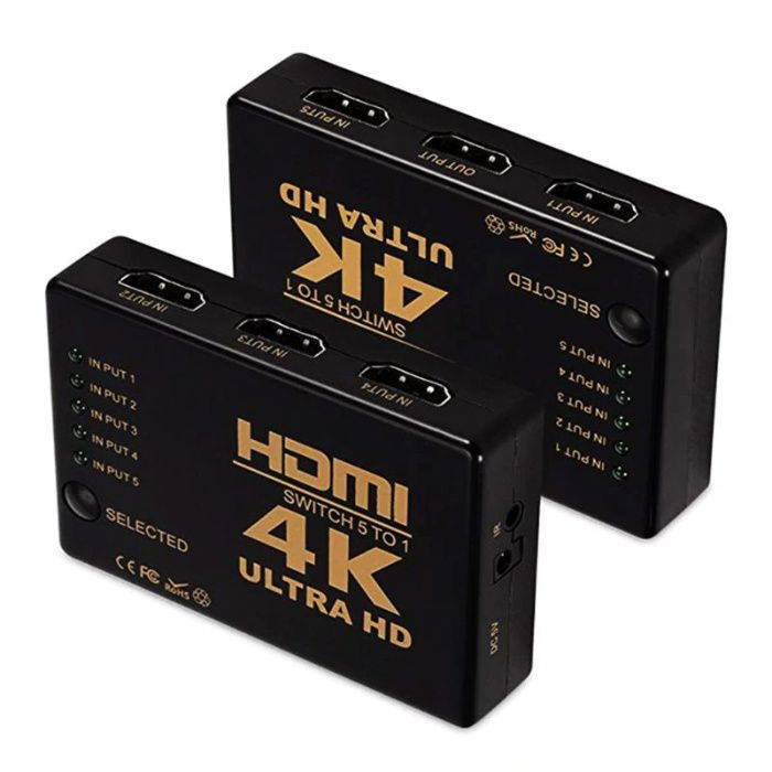 4K ULTRA HD суич с дистанционно управление и 5 HDMI входа