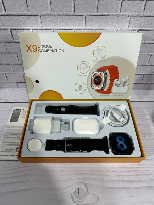 Смарт часы и наушник зарядка для айфона