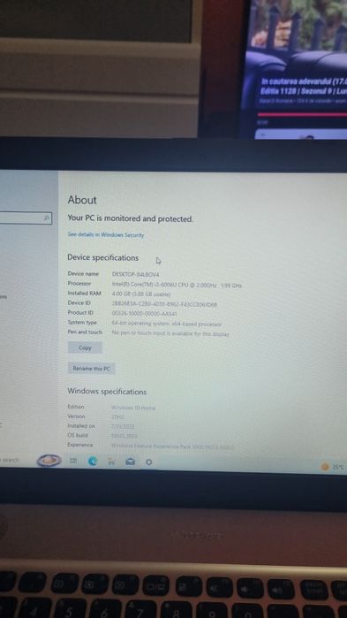 Leptop Asus tastatura si mouse