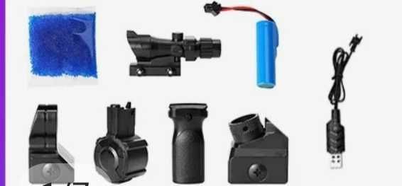 Автоматична електрическа пейнтбол пушка  M416 с очила, гелови топчета