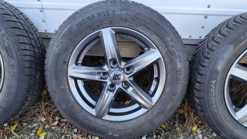Продавам зимни гуми с джанти 15"5х112 с централен отвор 57, 1