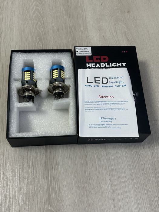 Led H4 cu lupa puternice 180w / 18000Lm / 12V / 24V