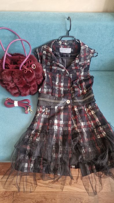 Пухена чанта с дълга дръжка