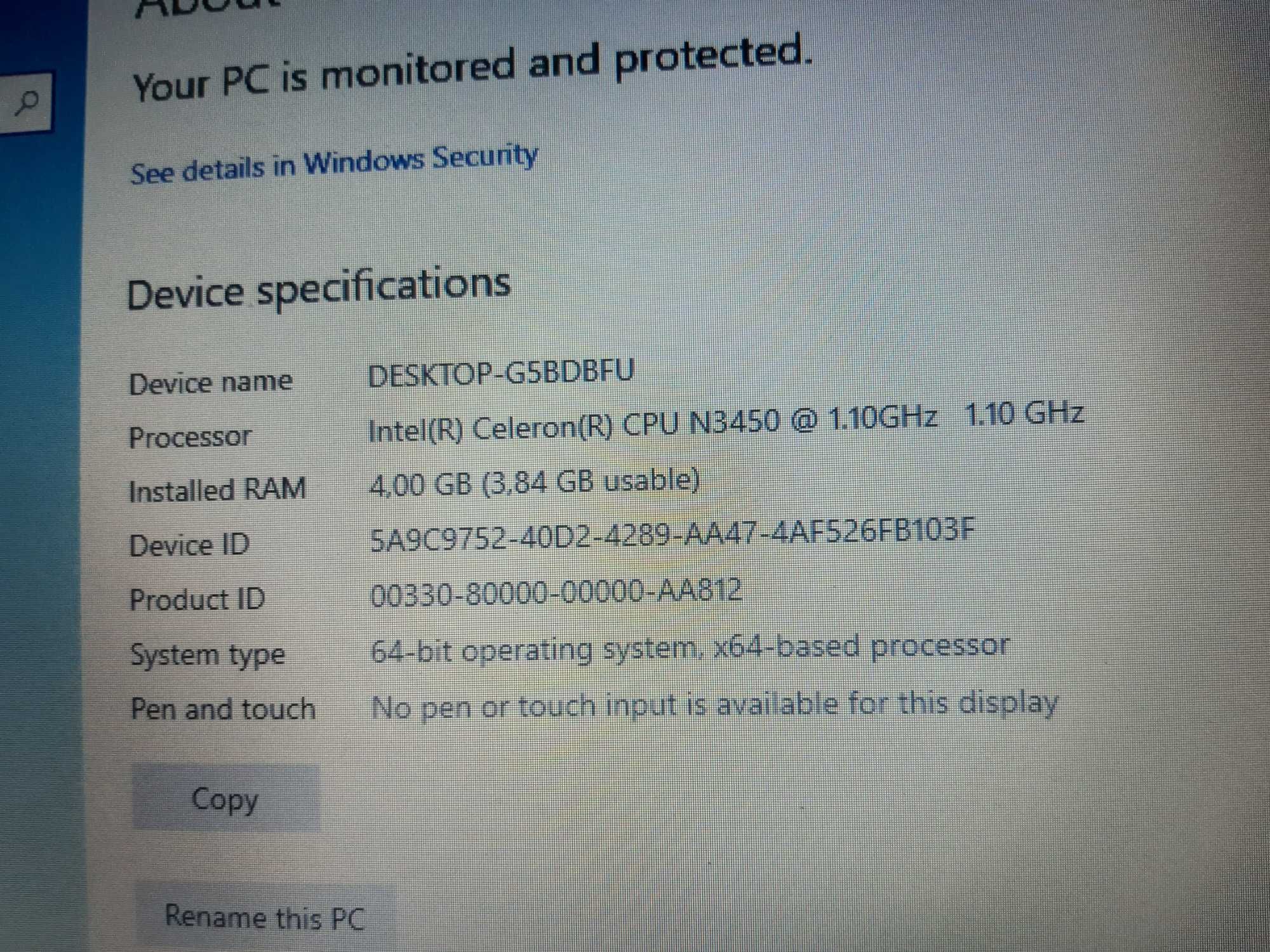Лаптоп Acer Aspire 3 A315-31-C26Q Windows 10 Pro 256 GB SSD