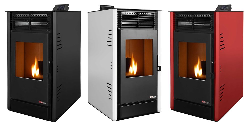 Semineu pe peleti cu aer cald Fiama Fuoco 8 kw, 80 mp
