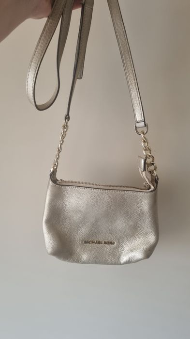 Michael Kors оригинална златиста чанта ест.кожа