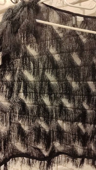 Тънка жилетка с ресни H&M, размер М, използвана