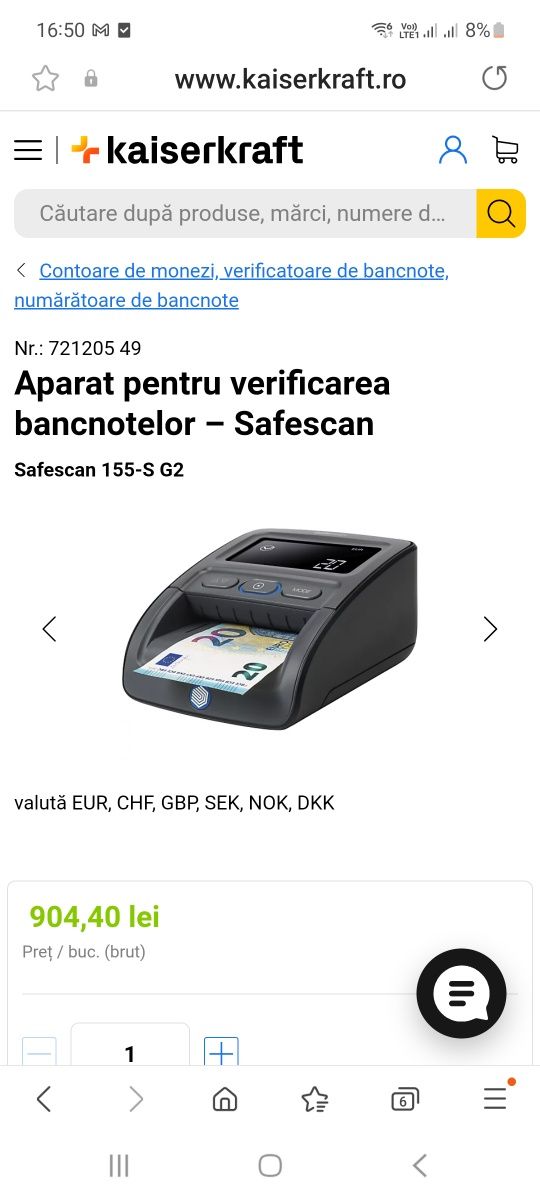 Aparat pentru verificarea bancnotelor  Safescan