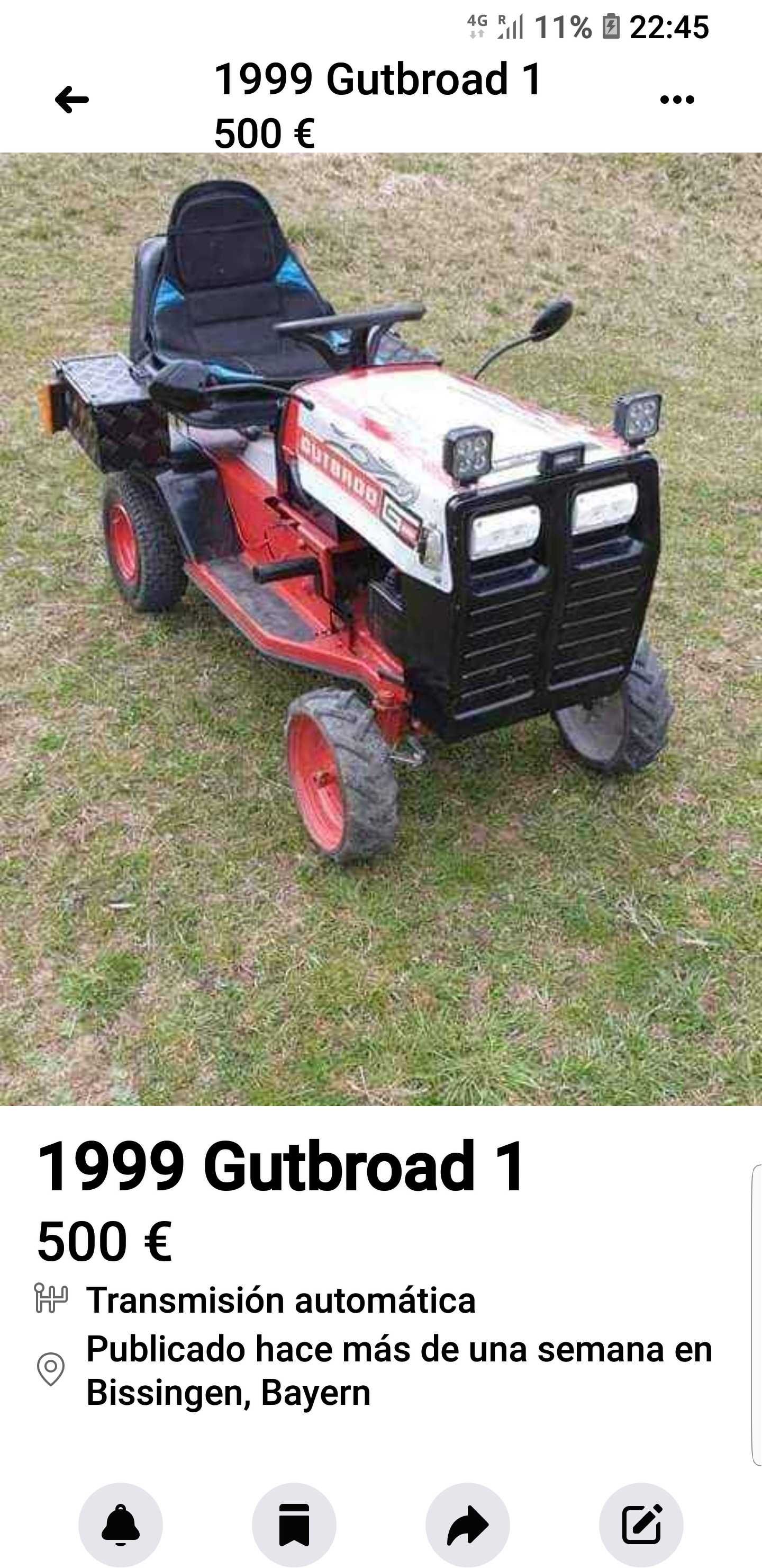 Tractoraș - Gutbrod - Motor - Briggs-Stratton 5,5 Hp