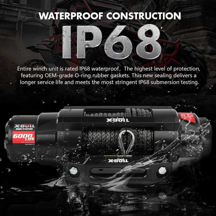 Troliu Auto 6.000 LBS 2.7 tone 12V – Pentru SUV-uri și Jeep-uri Mici