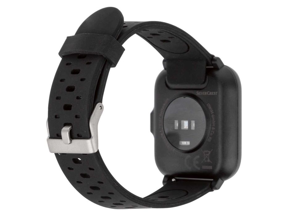 Smartwatch Silvercrest NEGRU, ceas inteligent fitness, NOU, SIGILAT