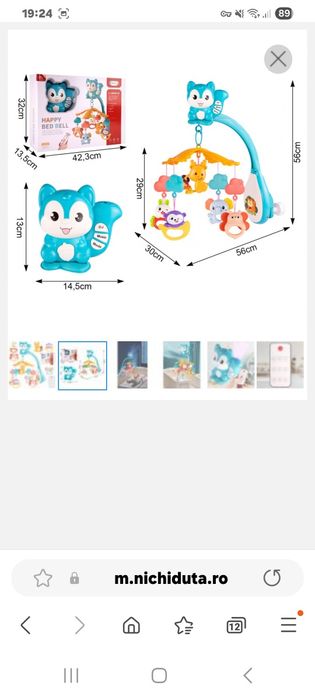 Carusel muzical si salteluta de activitati pentru bebelusi