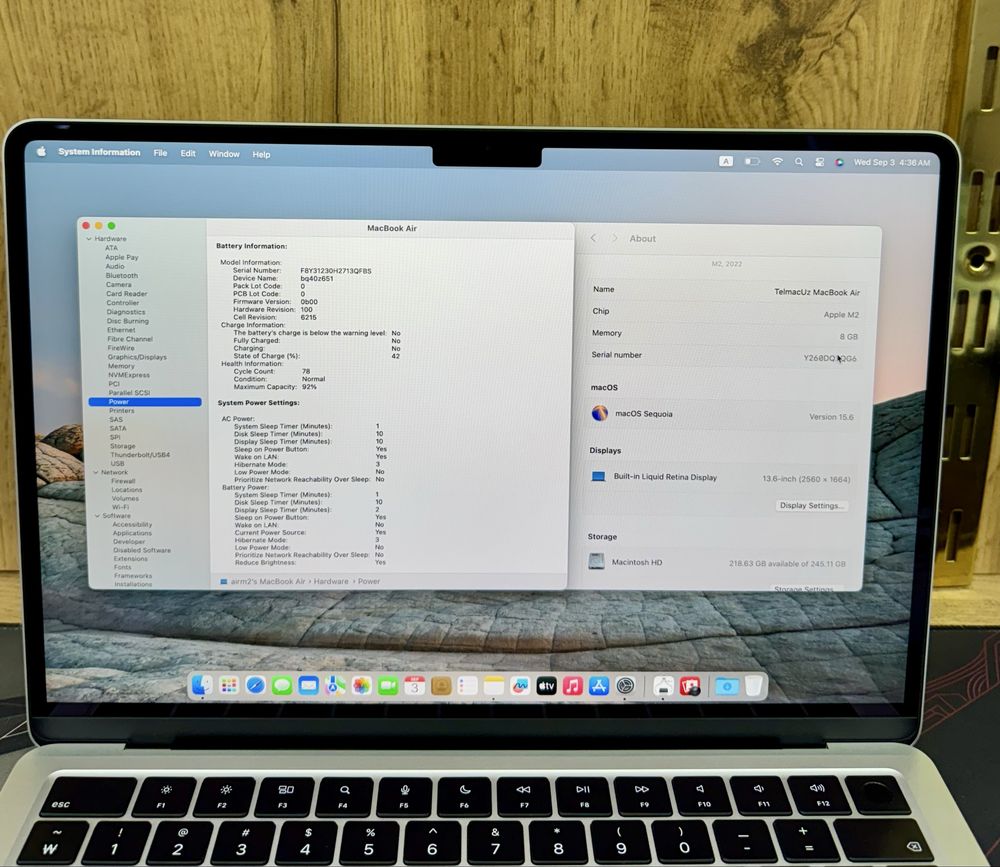 Macbook Air M2 13inch Silver
