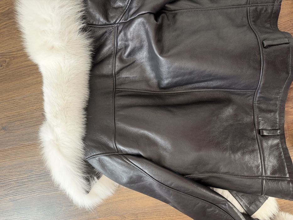 Geaca piele si blana