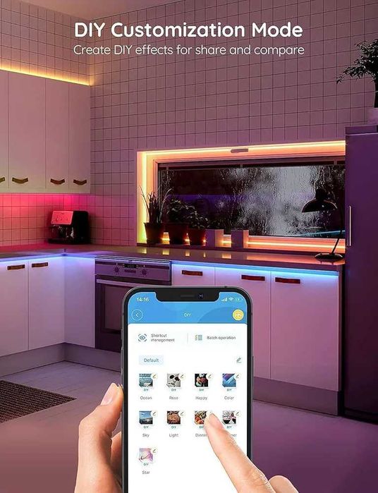 Нова интелигентна RGB LED лента Govee H6110, Wi-Fi, Bluetooth...