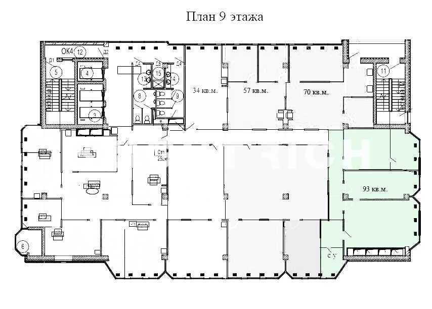 Green Tower - офис 93 м²