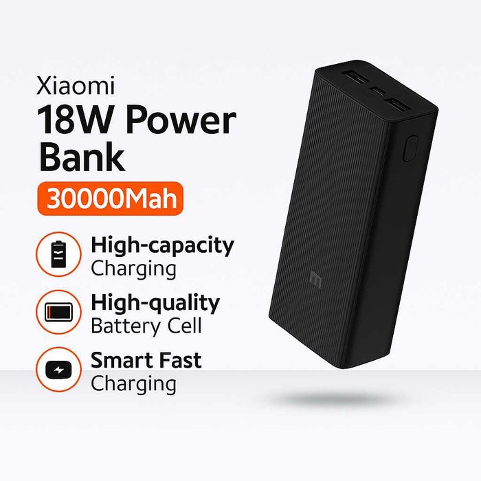 Xiaomi Power Bank 30000mAh 18W. Есть доставка