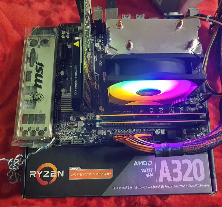 Kit Gaming A320M + Ryzen 5 4500 + 8GB DDR4 + Cooler RGB + SSD + HDD