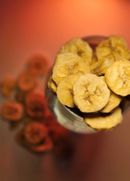 Banane crocante liofilizate — 100% natural, termen lung