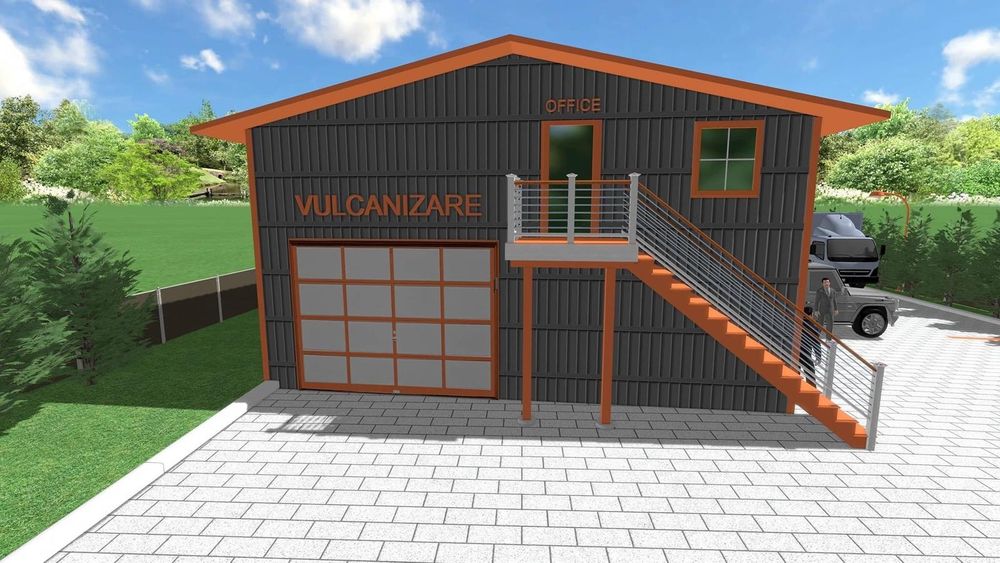 Hala de 30x10x5m proiectare si executie accept schimb auto