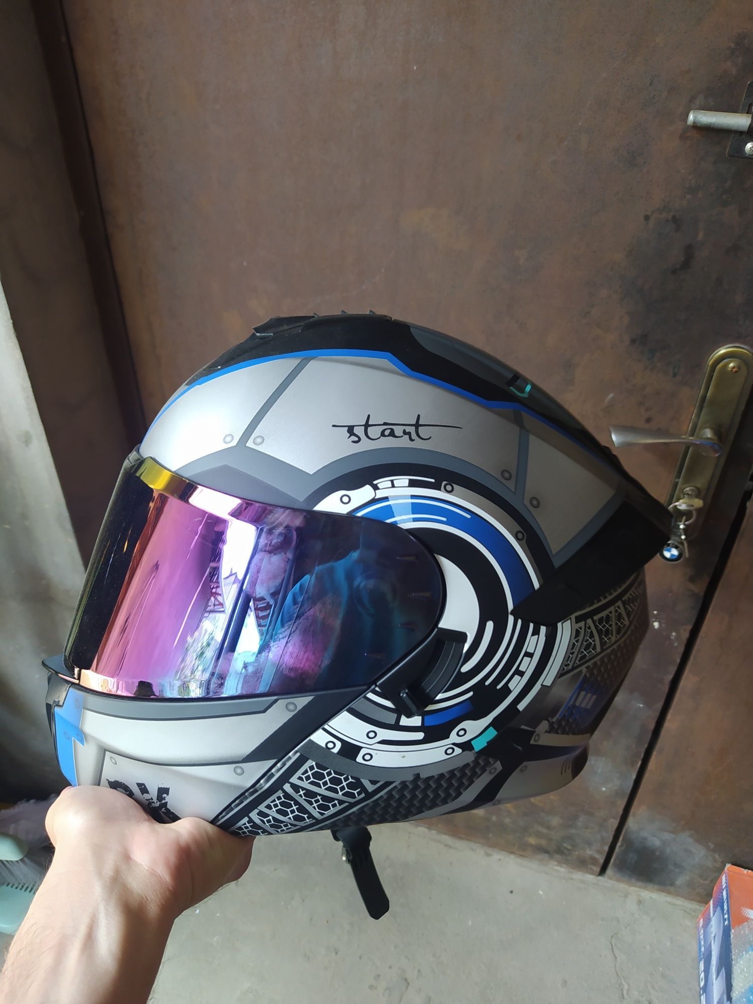 BK Helmet Standard Jag'i Ochiladigan