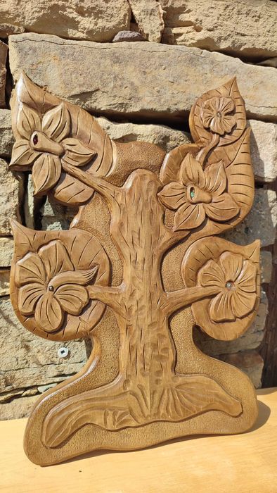 Дърворезба "Дървото на живота"-Арт изкуство, уникален подарък и декор