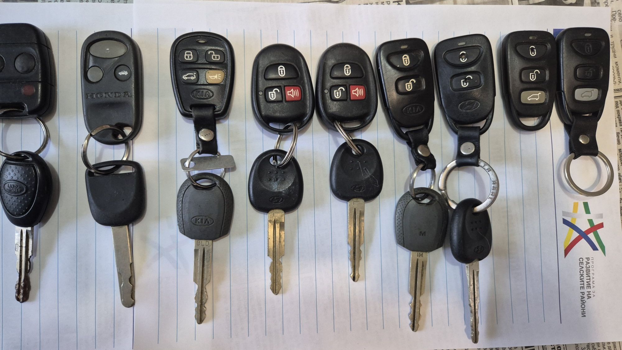 Ключове subaru,hyundai,honda,kia,daewoo,rover,range
