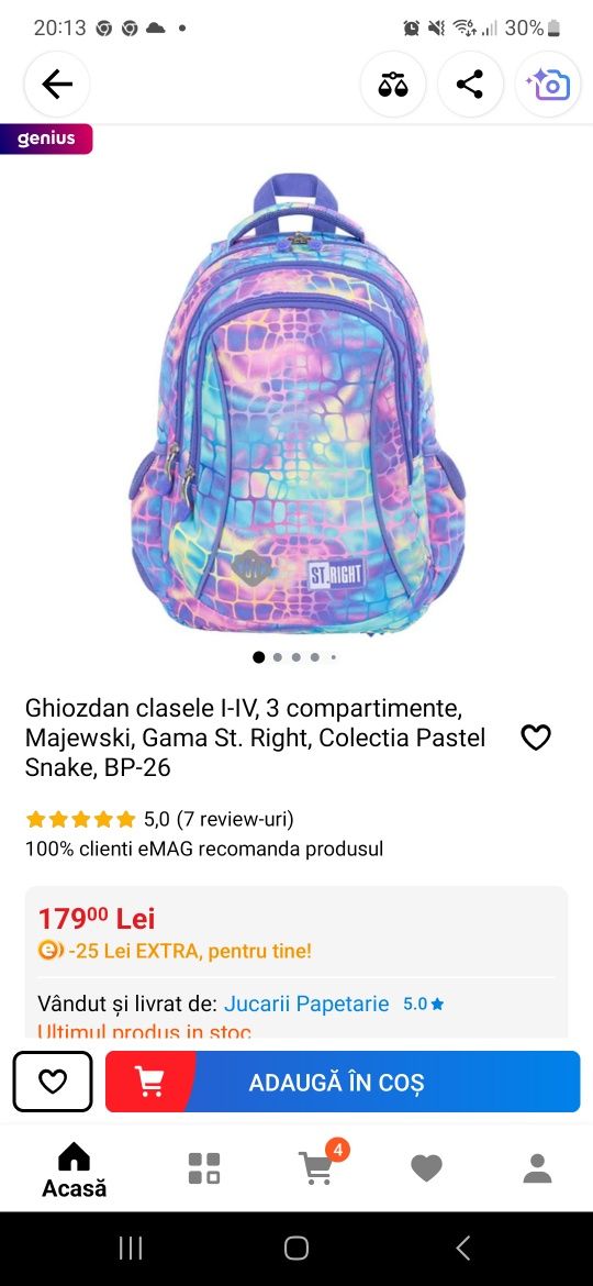 Dr vânzare lot ghiozdan și penar