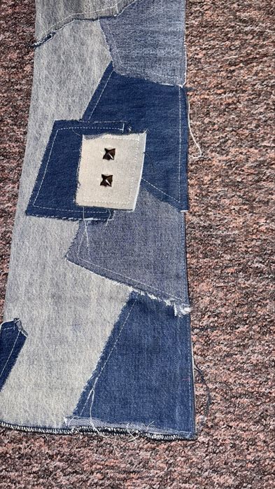 Blugi mnml patch flare denim "blue"