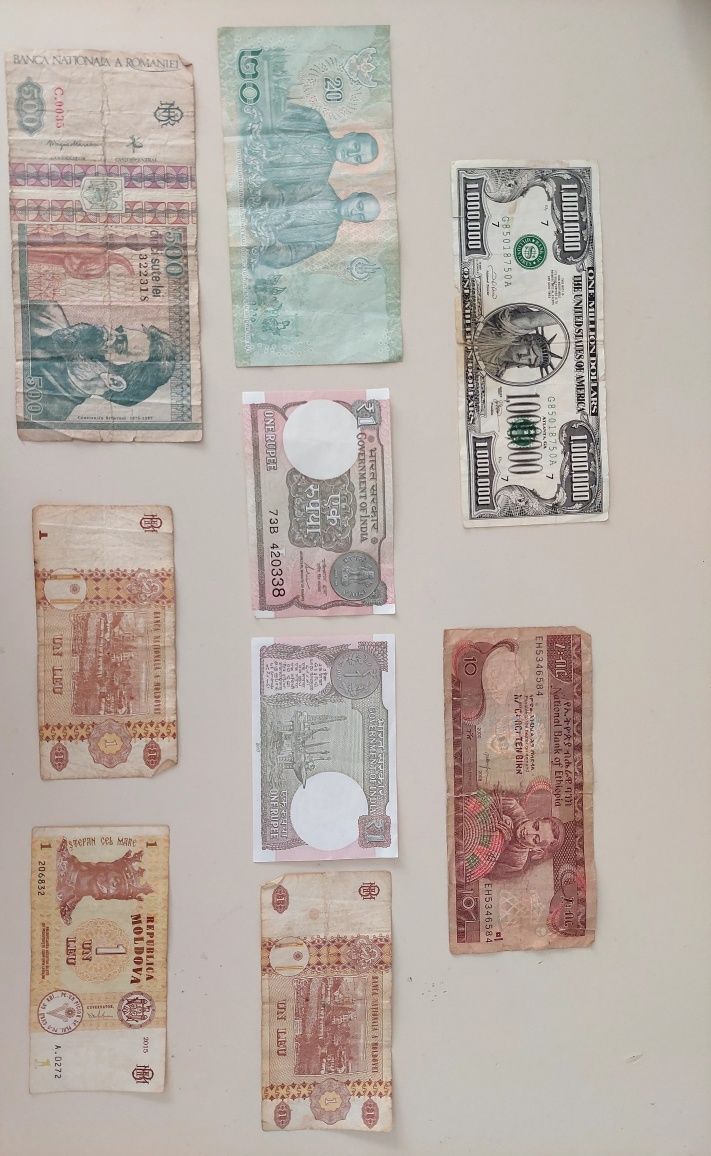 Bancnote vechi/colecție + monede vechii/colecție (preț foarte bun)