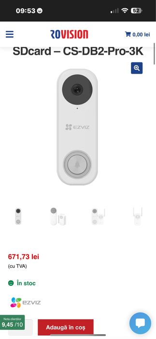 Sonerie ezviz DB1c wifi video
