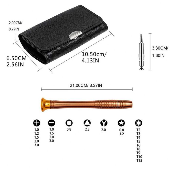 Set reparatie surubelnite 25in1 Torx Hex T3 T4 T5 T6 iPhone, Macbook