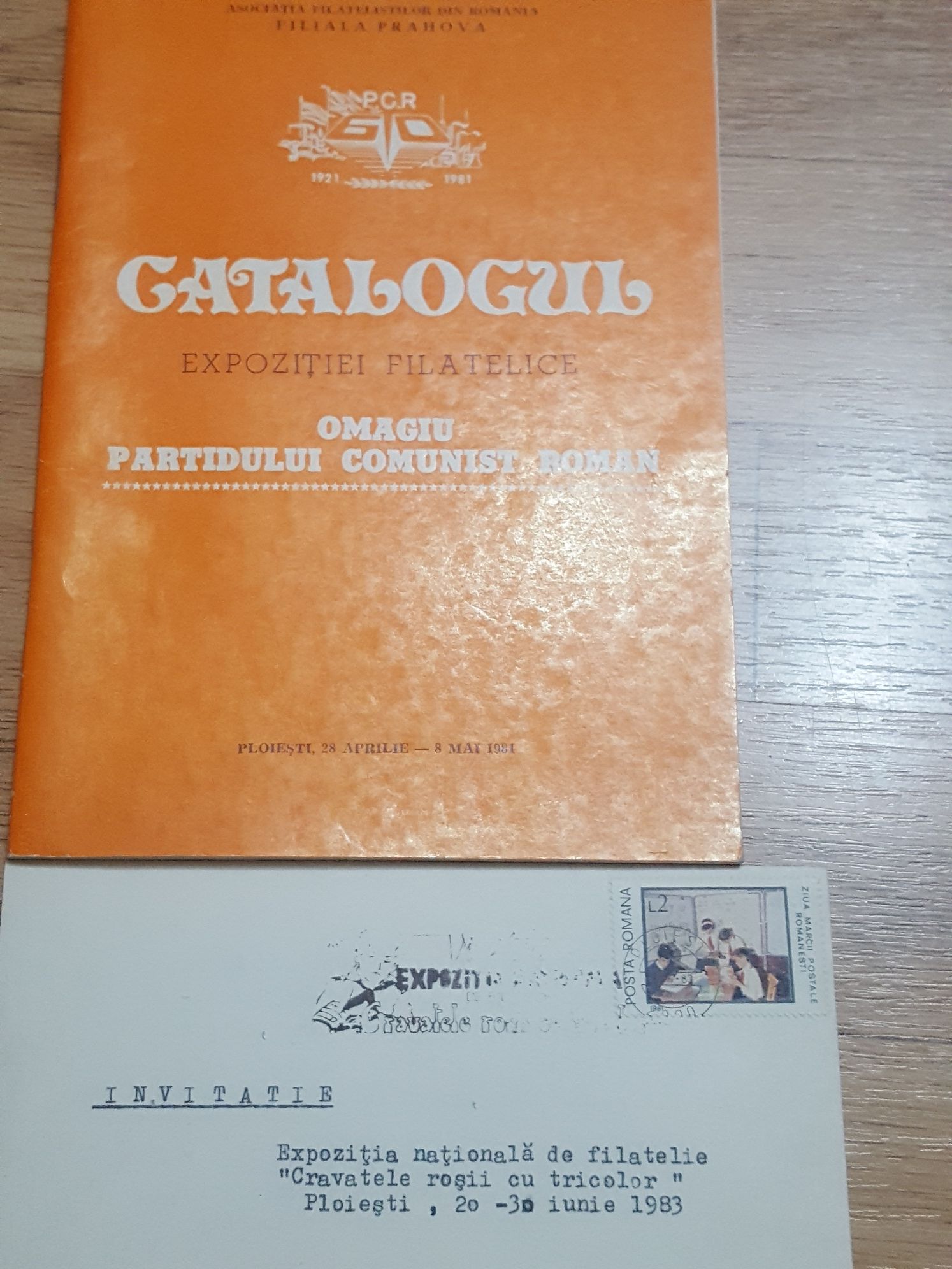 Catalogul Expozitiei Filatelice Omagiu Partidului Comunist Roman