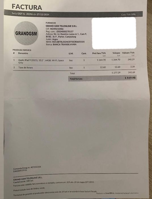 Ipad 9(2021), 64GB, WI-FI, Space Grey