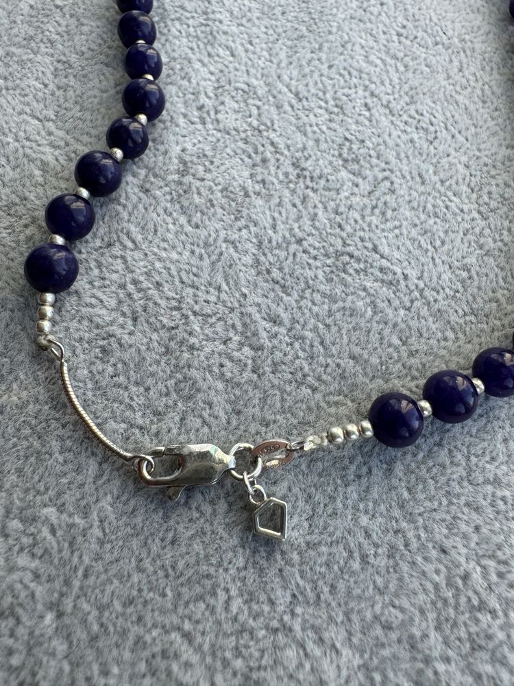 Colier din argint, lapis lazuli si perla