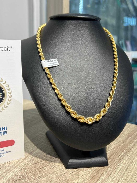 (AG42) Lant aur 18K 12.79g b11515 - Garantie 2 ani!