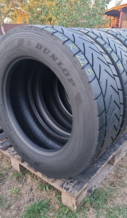 4 Anvelope Dunlop Tractiune 295/60 R22.5 Impecabile DOT1023