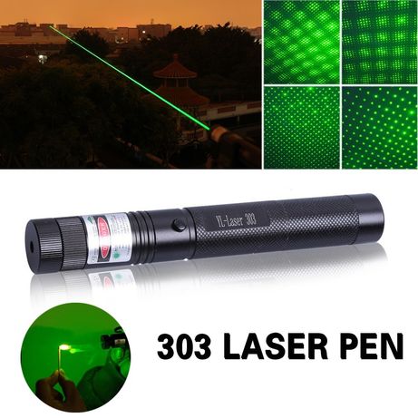 Laser Pointer Verde 303 puternic cu Acumulator si Proiecții Nou