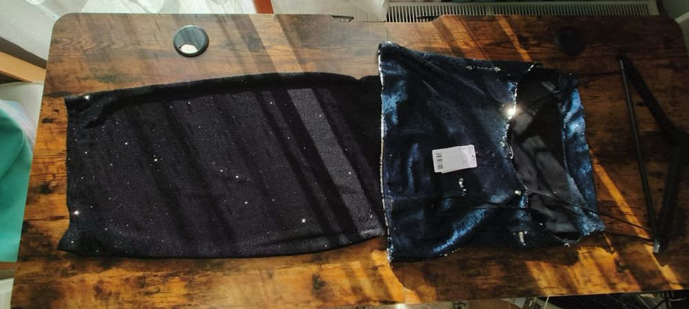 Compleu de ocazie cu paiete si sclipici mango hm 34 36