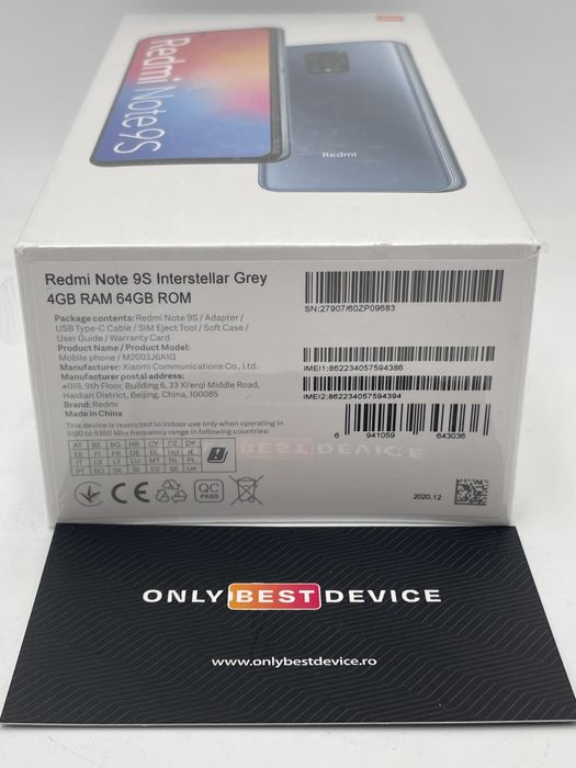 Redmi Note 9s Interstellar Grey 4/64 GB